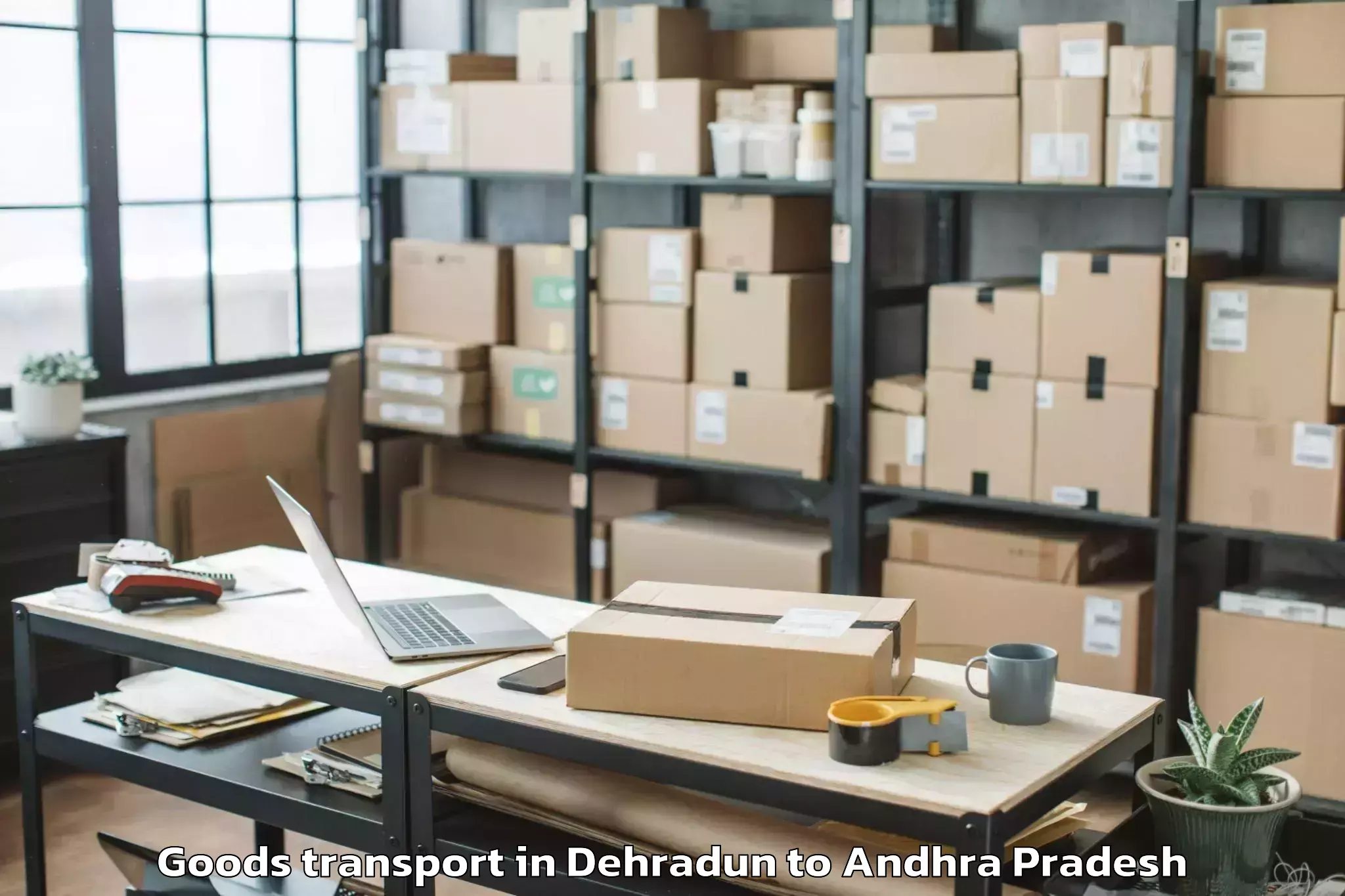 Professional Dehradun to Pedana Goods Transport